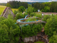 Water ride with ghost train