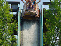 Water ride with ghost train