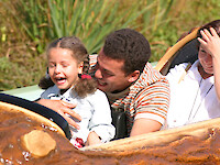 Water ride with ghost train