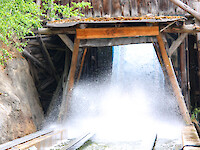 Water ride with ghost train