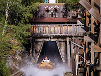 Water ride with ghost train