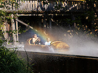 Water ride with ghost train