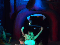 Water ride with ghost train